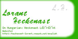 lorant heckenast business card